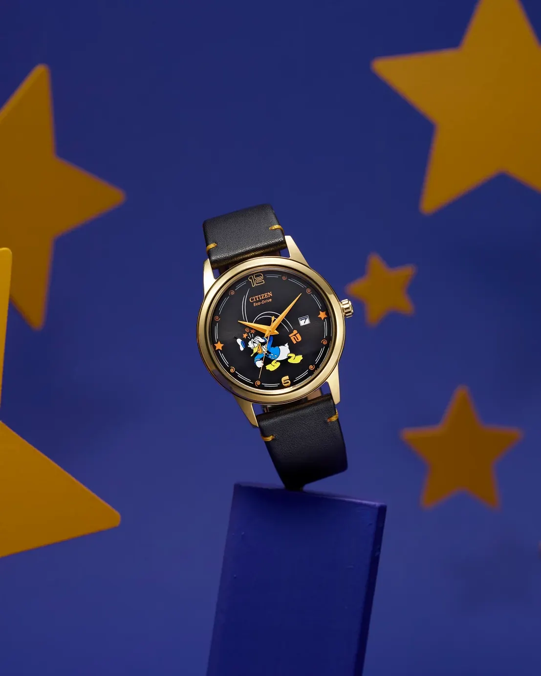 Reloj Citizen Negro Donald Duck Seeing Stars para Caballero AW1789